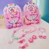 Spring 2023 new Children's Hairpin Necklace Set, Exquisite children's Princess set Specification image